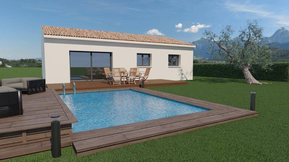 Programme terrain + maison à Aujargues en Gard (30) de 70 m² à vendre au prix de 278600€ - 1