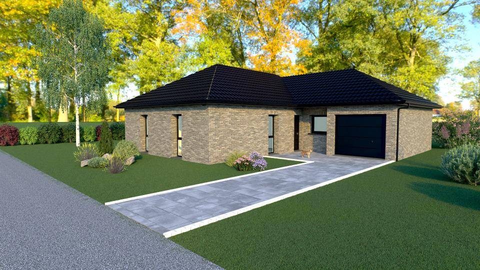 Programme terrain + maison à Herrin en Nord (59) de 106 m² à vendre au prix de 417000€ - 1