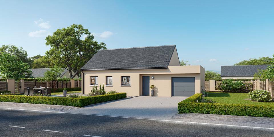 Programme terrain + maison à Pont-Audemer en Eure (27) de 70 m² à vendre au prix de 205223€ - 1