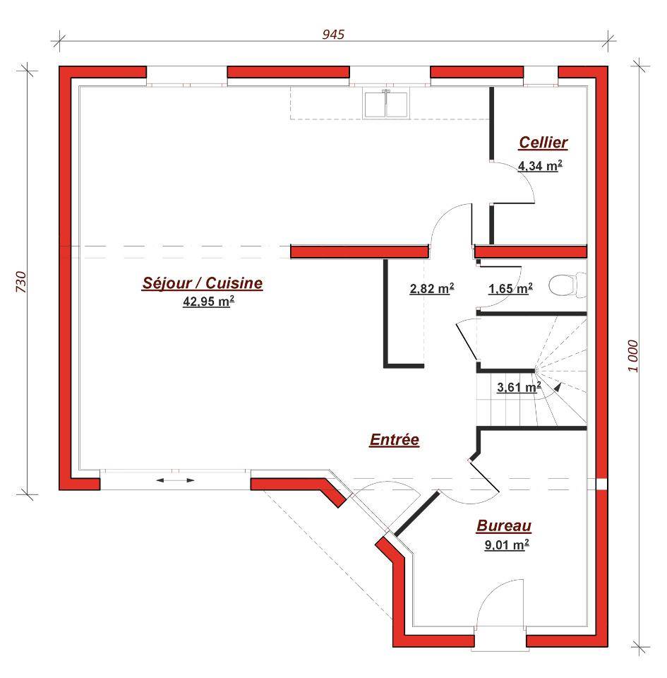 Programme terrain + maison à Fontenay-aux-Roses en Hauts-de-Seine (92) de 123 m² à vendre au prix de 965000€ - 3