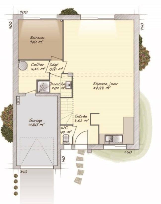Programme terrain + maison à Milly-la-Forêt en Essonne (91) de 115 m² à vendre au prix de 355000€ - 4