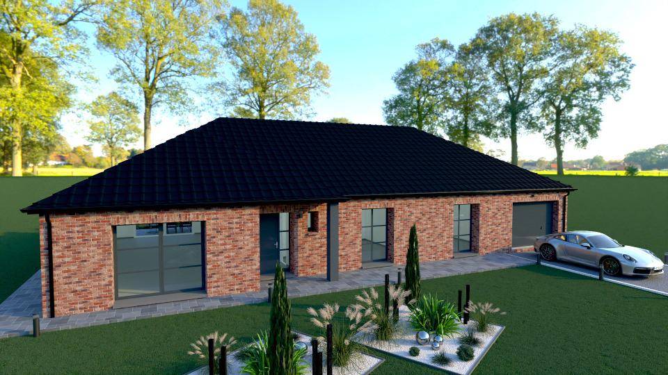 Programme terrain + maison à Bantouzelle en Nord (59) de 155 m² à vendre au prix de 365000€ - 1