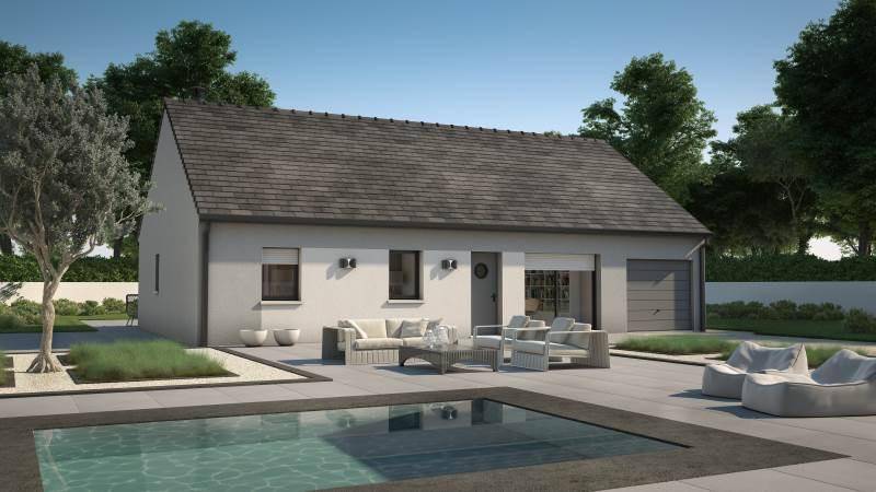Programme terrain + maison à Saint-Manvieu-Norrey en Calvados (14) de 76 m² à vendre au prix de 210000€ - 1