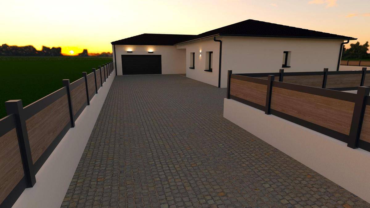 Programme terrain + maison à Ambronay en Ain (01) de 100 m² à vendre au prix de 368500€ - 1