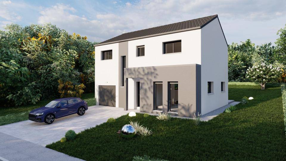 Programme terrain + maison à Metzeresche en Moselle (57) de 130 m² à vendre au prix de 341900€ - 1
