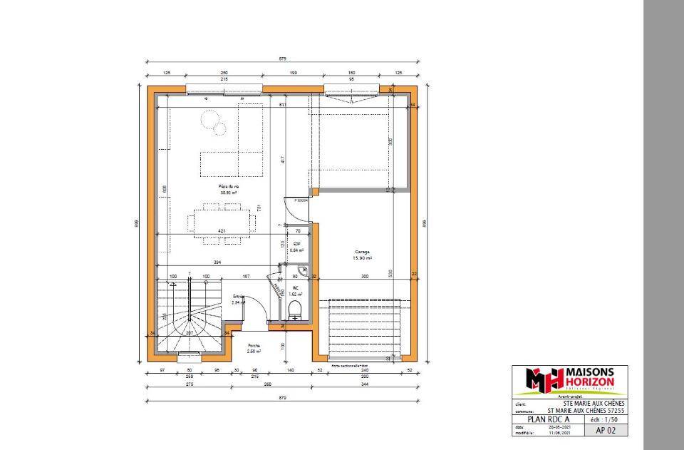Programme terrain + maison à Sainte-Marie-aux-Chênes en Moselle (57) de 100 m² à vendre au prix de 252000€ - 2