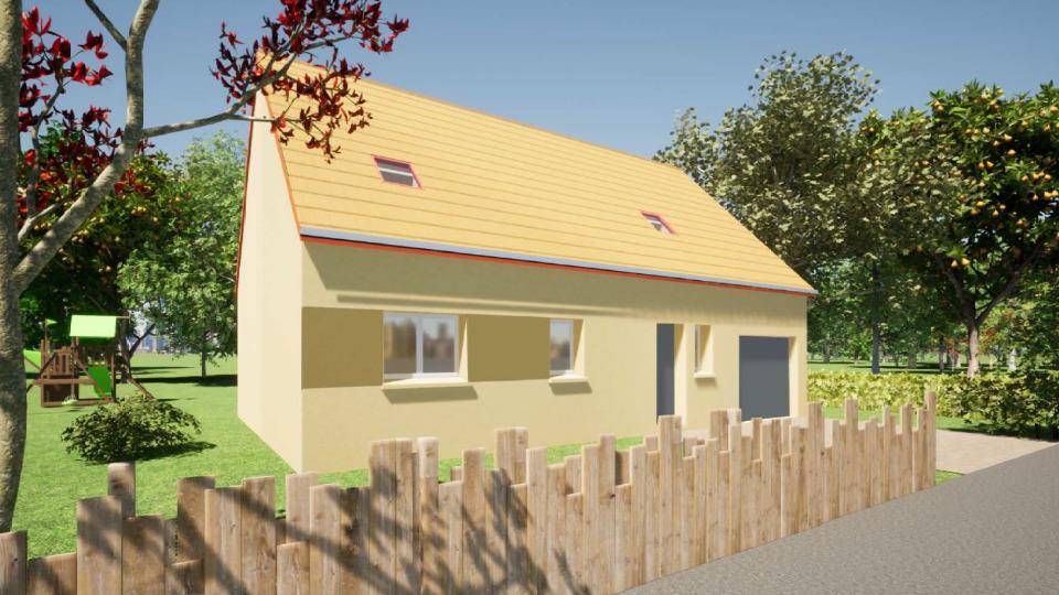 Programme terrain + maison à Domfront-en-Champagne en Sarthe (72) de 73 m² à vendre au prix de 179000€ - 2