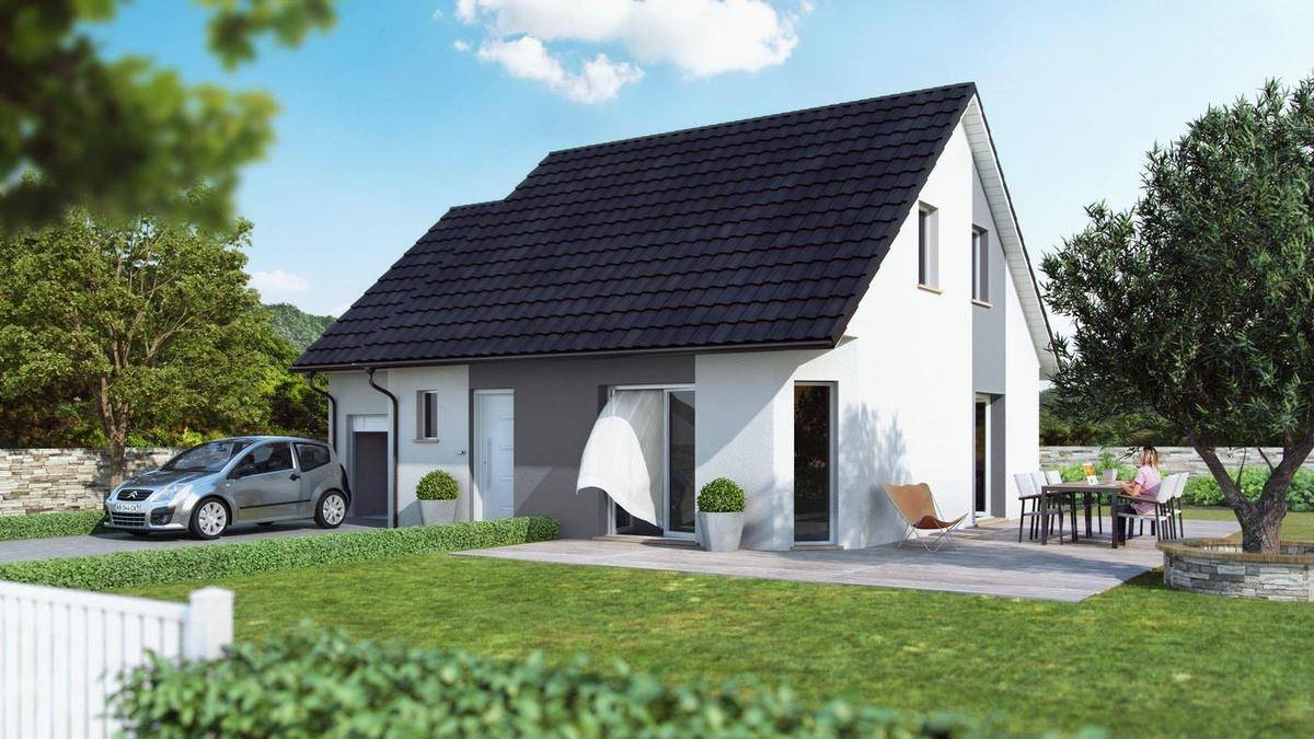 Programme terrain + maison à Monnières en Jura (39) de 91 m² à vendre au prix de 213380€ - 1