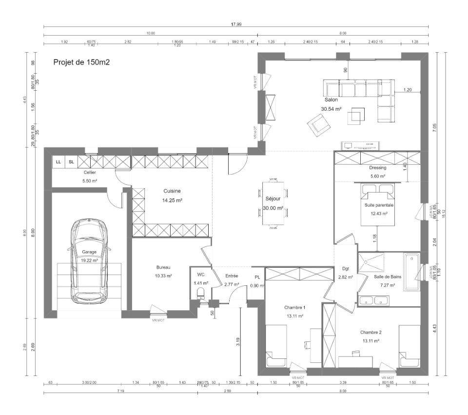 Programme terrain + maison à Fontaine-au-Pire en Nord (59) de 150 m² à vendre au prix de 327000€ - 4