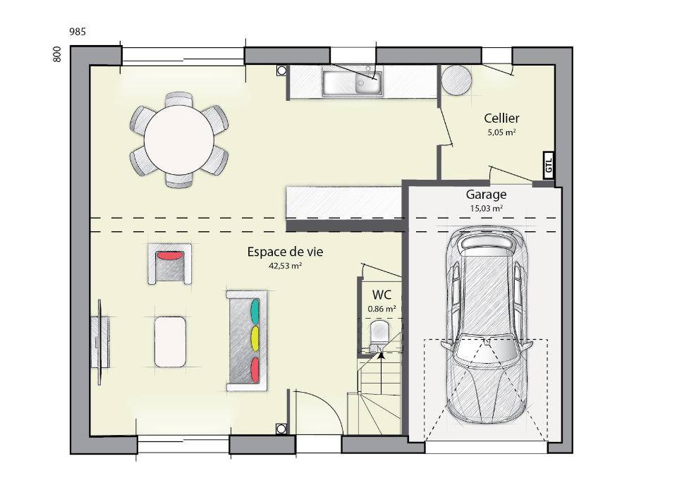 Programme terrain + maison à Freneuse en Yvelines (78) de 109 m² à vendre au prix de 326000€ - 4
