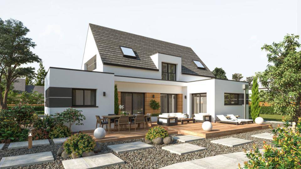 Programme terrain + maison à Plourin en Finistère (29) de 140 m² à vendre au prix de 447800€ - 1