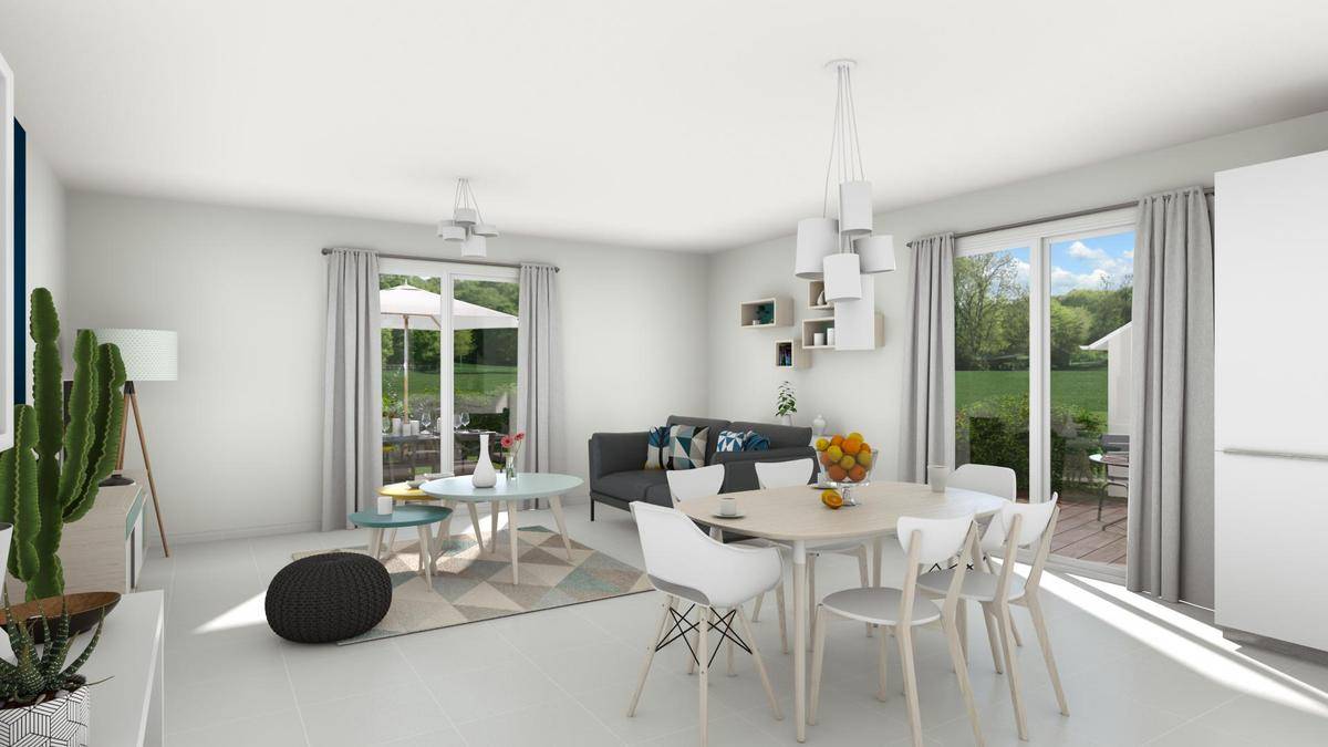 Programme terrain + maison à Riom en Puy-de-Dôme (63) de 76 m² à vendre au prix de 236901€ - 2
