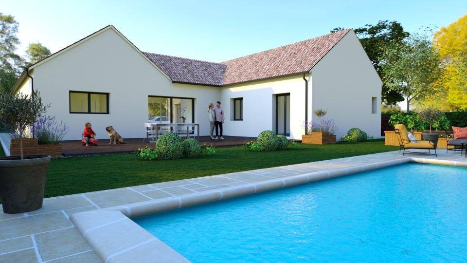 Programme terrain + maison à Arçay en Cher (18) de 114 m² à vendre au prix de 245000€ - 2