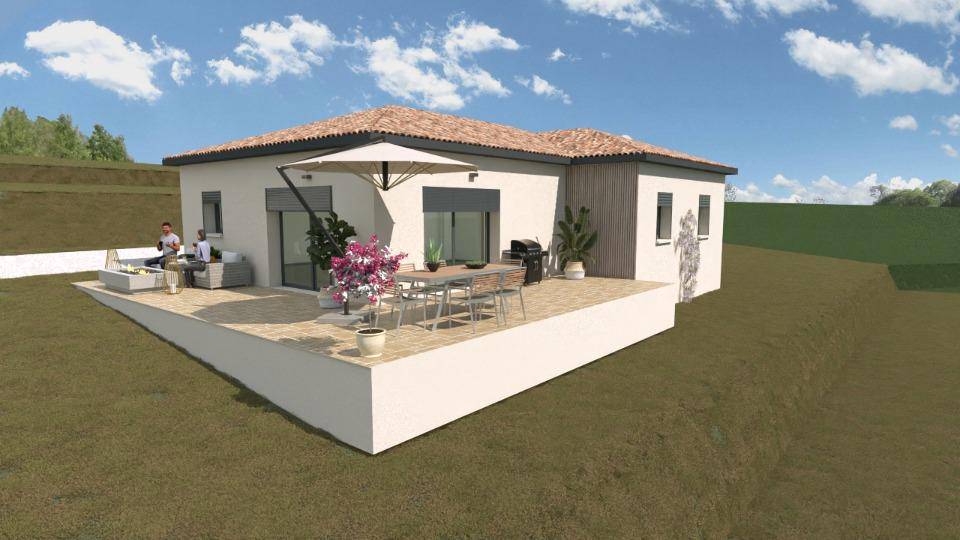 Programme terrain + maison à Saint-Julien-de-Peyrolas en Gard (30) de 100 m² à vendre au prix de 253100€ - 1