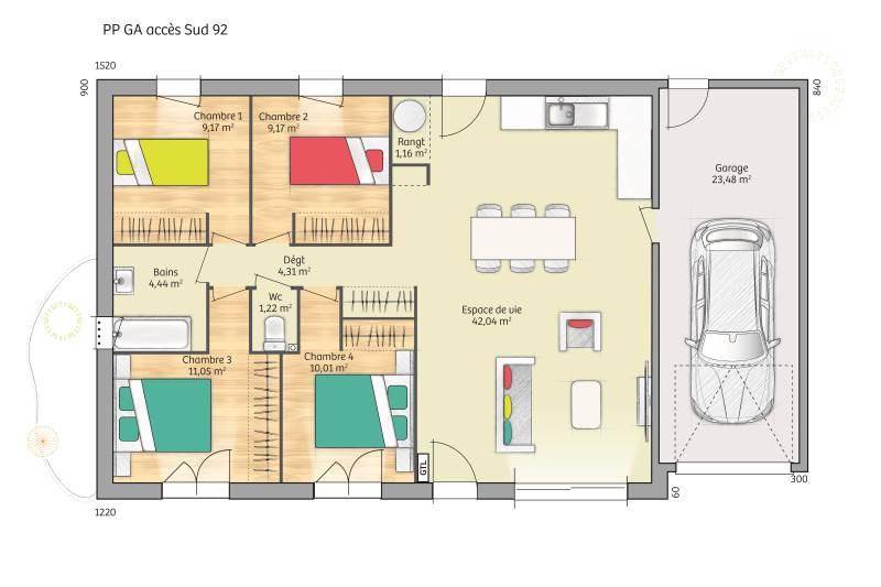 Programme terrain + maison à Freneuse en Yvelines (78) de 92 m² à vendre au prix de 235000€ - 4