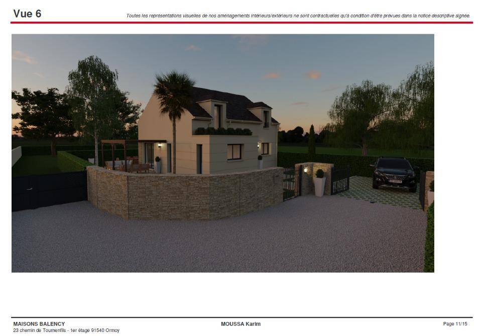 Programme terrain + maison à Villejust en Essonne (91) de 100 m² à vendre au prix de 500000€ - 2