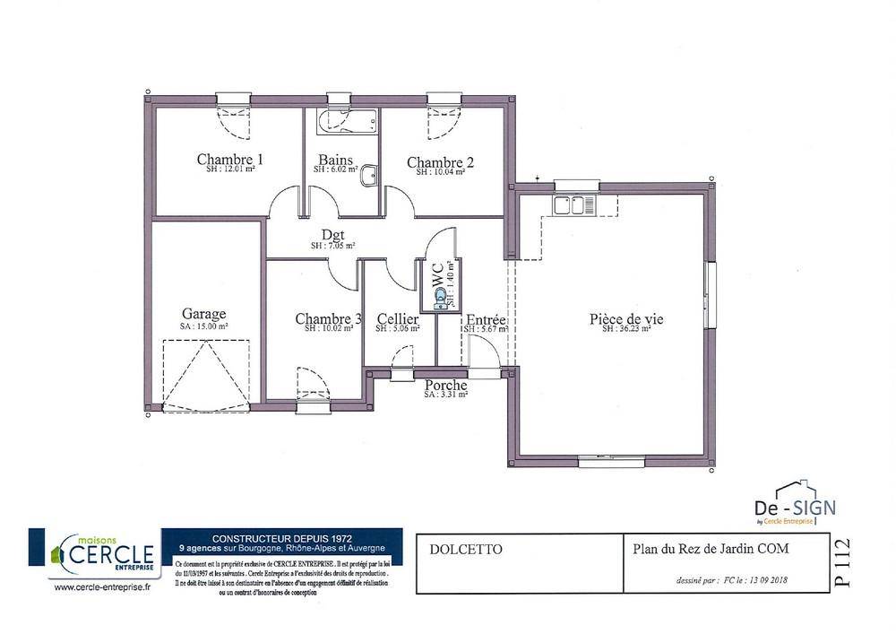 Programme terrain + maison à Creuzier-le-Vieux en Allier (03) de 93 m² à vendre au prix de 237370€ - 4