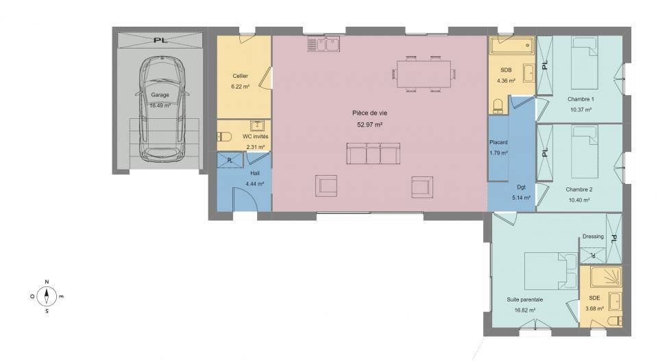 Programme terrain + maison à Canohès en Pyrénées-Orientales (66) de 118 m² à vendre au prix de 414500€ - 3