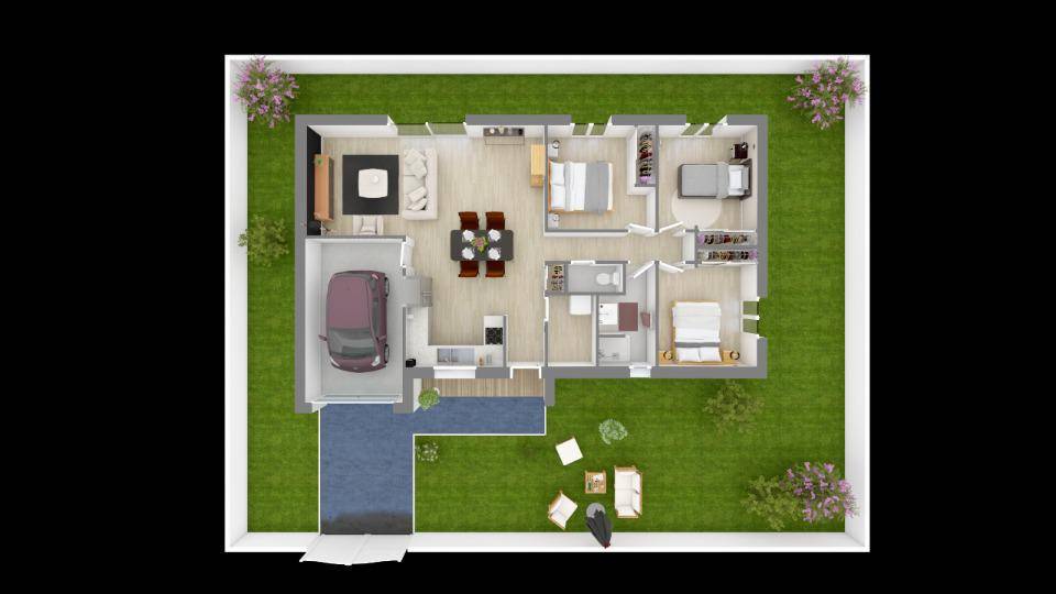 Programme terrain + maison à Soues en Hautes-Pyrénées (65) de 90 m² à vendre au prix de 230500€ - 4