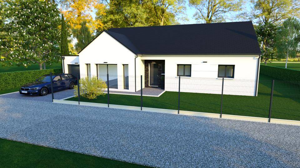 Programme terrain + maison à Saint-Flovier en Indre-et-Loire (37) de 110 m² à vendre au prix de 251000€ - 1