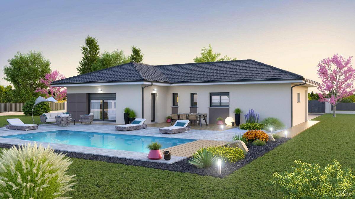 Programme terrain + maison à Faverges-Seythenex en Haute-Savoie (74) de 90 m² à vendre au prix de 433336€ - 1