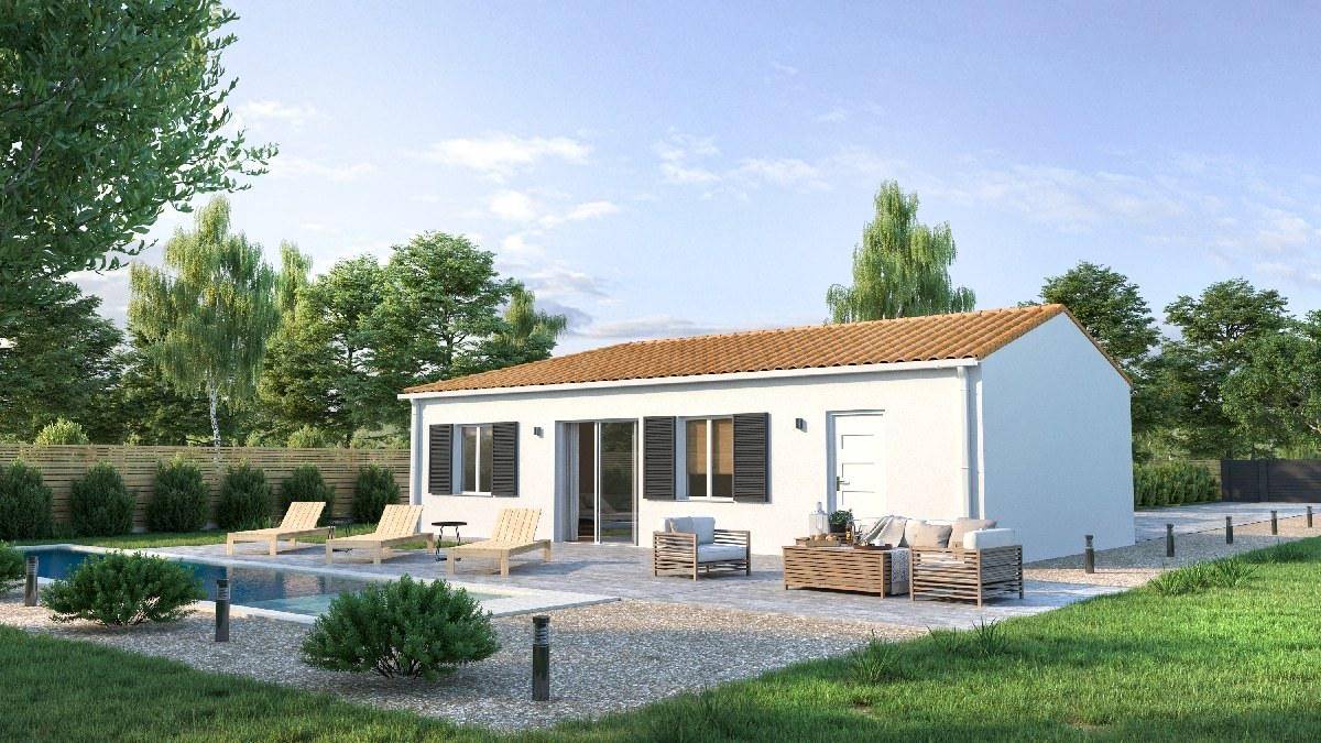 Programme terrain + maison à Saint-Jean-de-Liversay en Charente-Maritime (17) de 75 m² à vendre au prix de 210489€ - 2