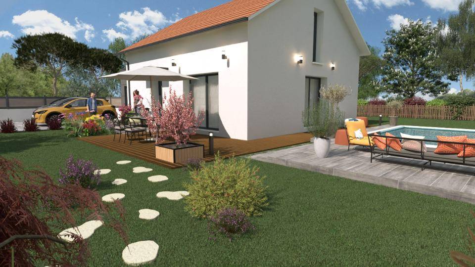 Programme terrain + maison à Villette-d'Anthon en Isère (38) de 80 m² à vendre au prix de 297000€ - 2