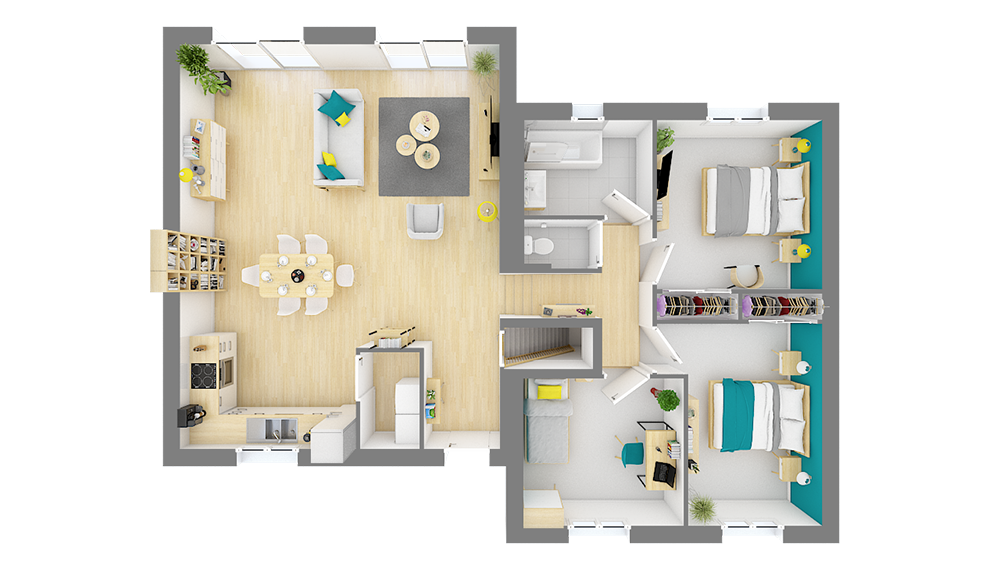Programme terrain + maison à Coursac en Dordogne (24) de 95 m² à vendre au prix de 225900€ - 4