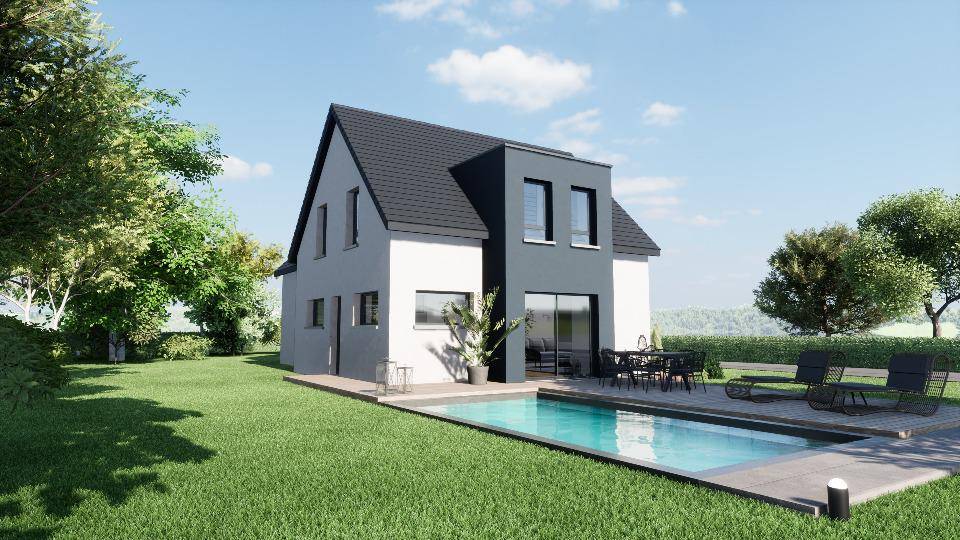 Programme terrain + maison à Betschdorf en Bas-Rhin (67) de 130 m² à vendre au prix de 390000€ - 1