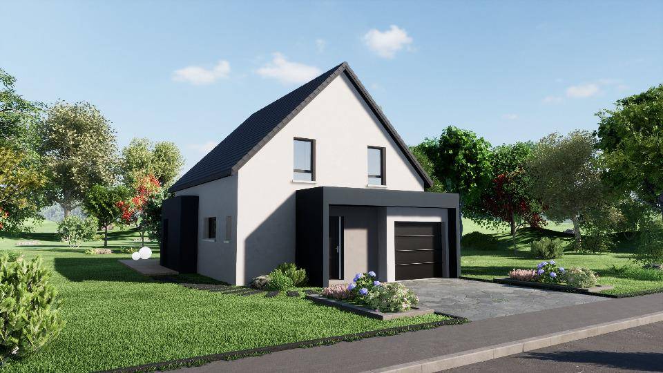 Programme terrain + maison à Oberhergheim en Haut-Rhin (68) de 110 m² à vendre au prix de 303900€ - 1