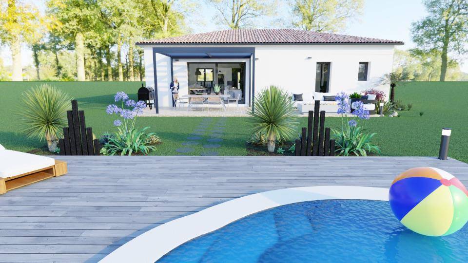 Programme terrain + maison à Bagnols-sur-Cèze en Gard (30) de 90 m² à vendre au prix de 257500€ - 1