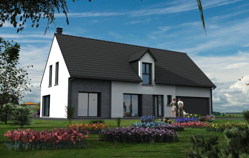 Programme terrain + maison à Aubin-Saint-Vaast en Pas-de-Calais (62) de 170 m² à vendre au prix de 380980€ - 1