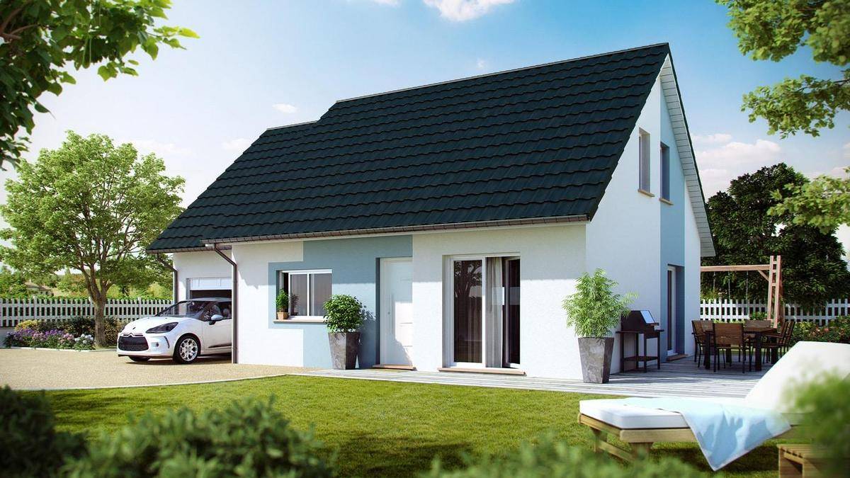 Programme terrain + maison à Ougney en Jura (39) de 92 m² à vendre au prix de 210910€ - 1