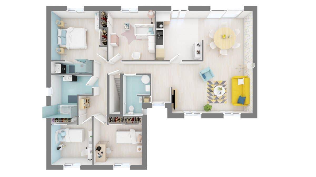 Programme terrain + maison à Connantre en Marne (51) de 80 m² à vendre au prix de 152569€ - 3
