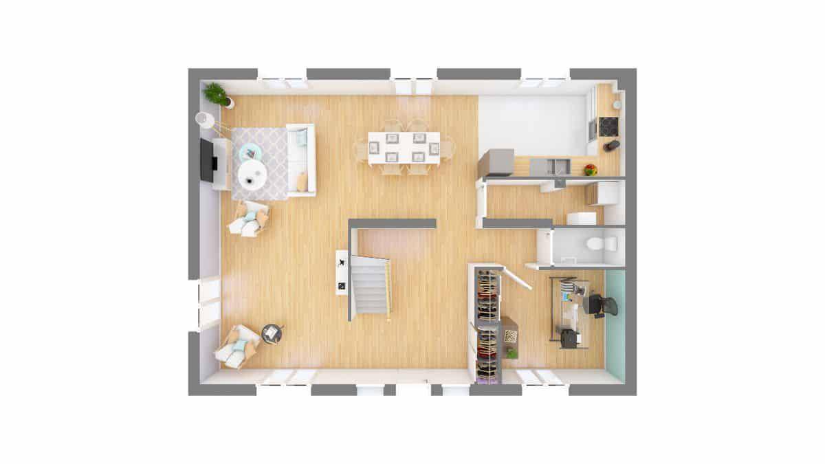 Programme terrain + maison à Chamblay en Jura (39) de 119 m² à vendre au prix de 242920€ - 3