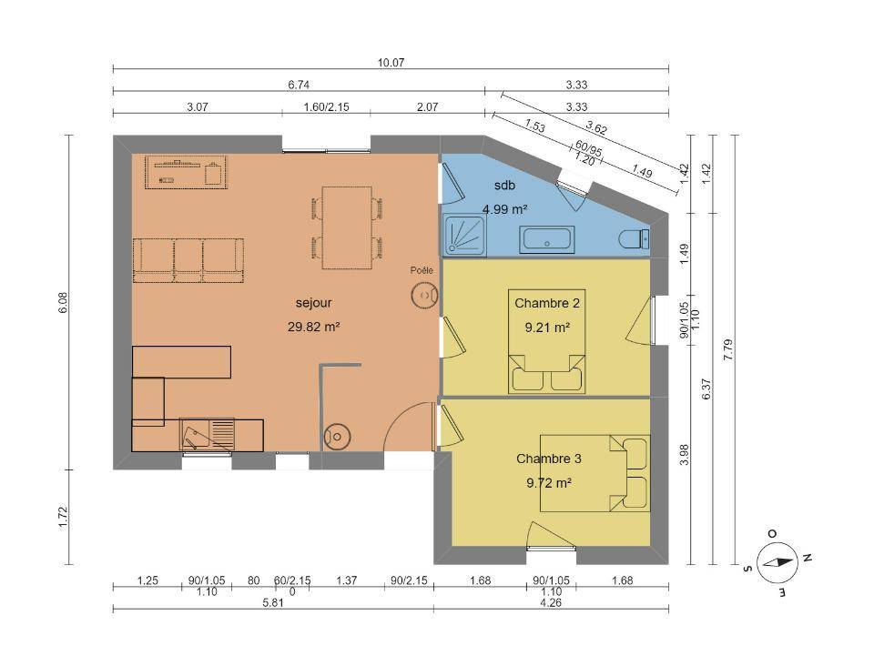 Programme terrain + maison à Villers-Bocage en Calvados (14) de 52 m² à vendre au prix de 160000€ - 4