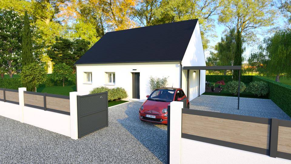 Programme terrain + maison à Saint-Flovier en Indre-et-Loire (37) de 80 m² à vendre au prix de 161000€ - 1