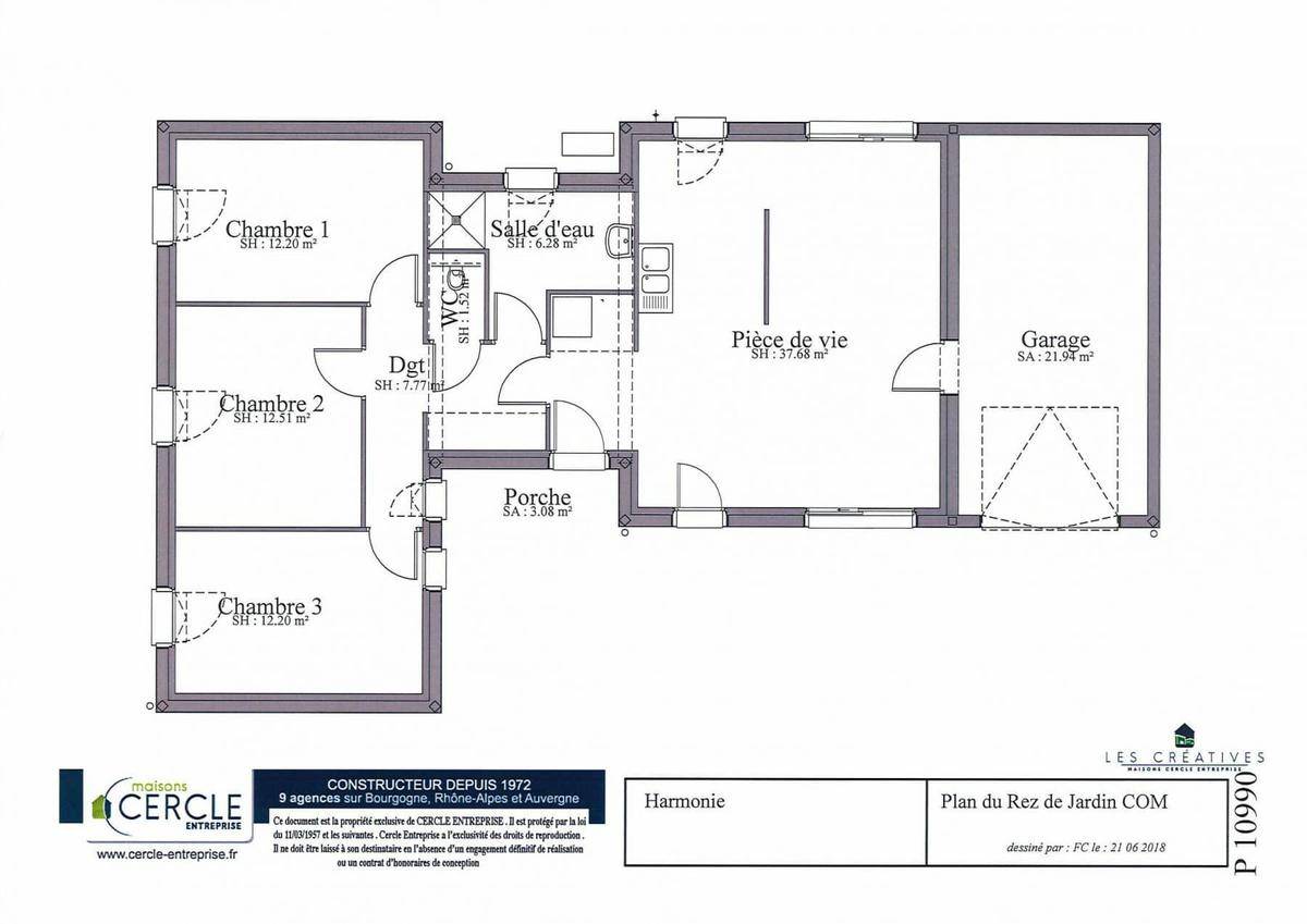 Programme terrain + maison à Cusset en Allier (03) de 90 m² à vendre au prix de 285045€ - 4