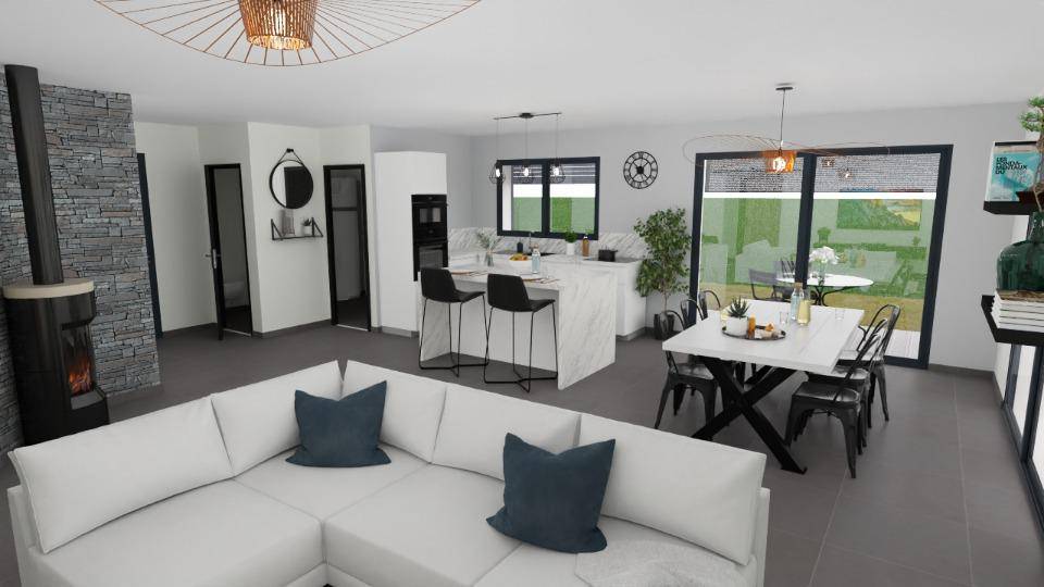 Programme terrain + maison à Saint-Étienne-de-Fontbellon en Ardèche (07) de 112 m² à vendre au prix de 286000€ - 3