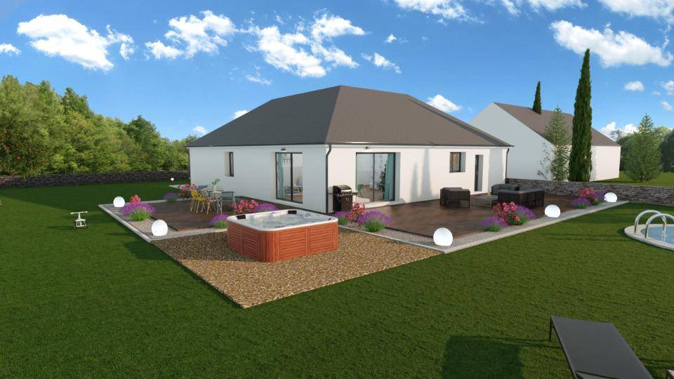 Programme terrain + maison à Pouzay en Indre-et-Loire (37) de 120 m² à vendre au prix de 246000€ - 2