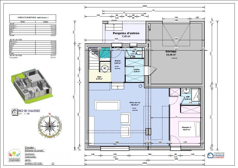 Programme terrain + maison à Caseneuve en Vaucluse (84) de 90 m² à vendre au prix de 357620€ - 3