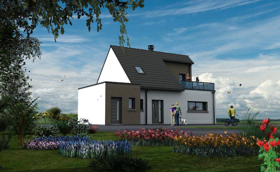 Programme terrain + maison à Boulogne-sur-Mer en Pas-de-Calais (62) de 103 m² à vendre au prix de 395000€ - 1