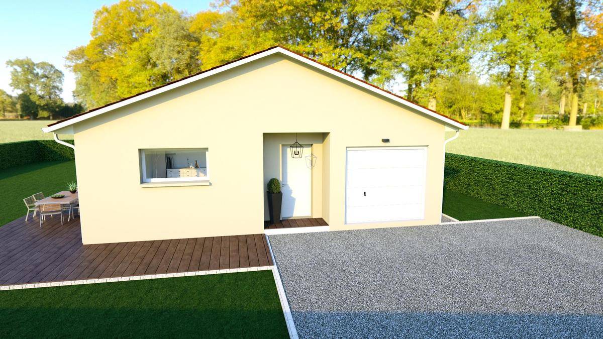 Programme terrain + maison à Bâgé-Dommartin en Ain (01) de 86 m² à vendre au prix de 227500€ - 3