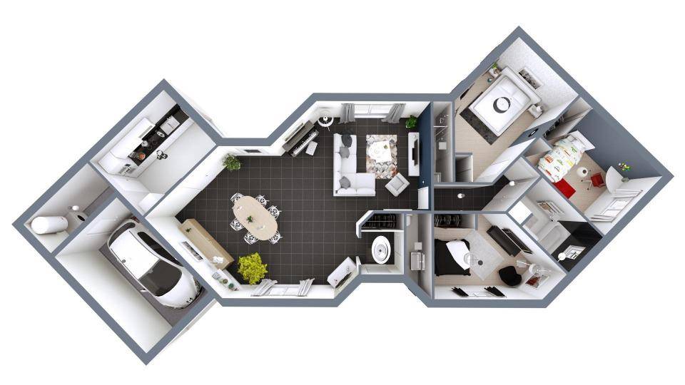 Programme terrain + maison à Faux en Dordogne (24) de 114 m² à vendre au prix de 259000€ - 3