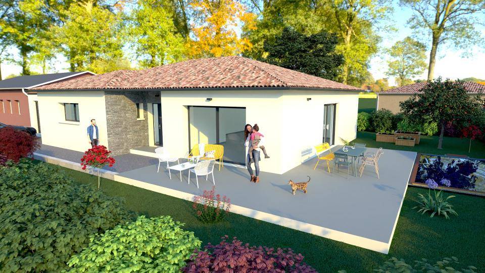 Programme terrain + maison à La Magdelaine-sur-Tarn en Haute-Garonne (31) de 137 m² à vendre au prix de 344000€ - 2