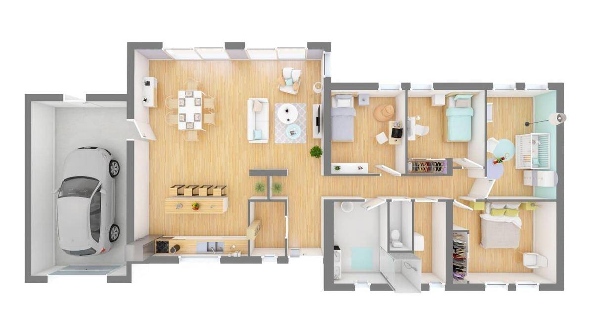Programme terrain + maison à Avrillé en Maine-et-Loire (49) de 110 m² à vendre au prix de 387947€ - 4
