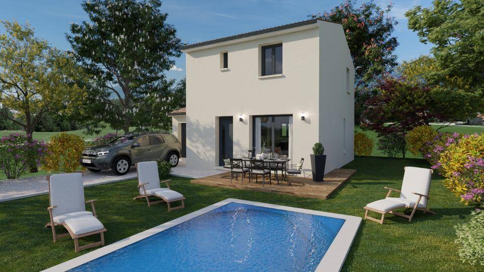 Programme terrain + maison à La Rouvière en Gard (30) de 70 m² à vendre au prix de 205300€ - 1
