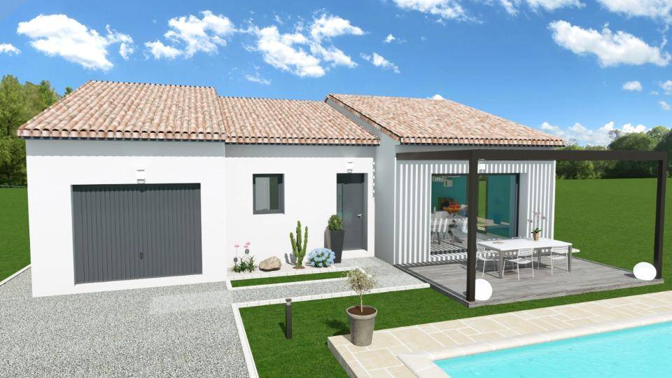 Programme terrain + maison à Saint-Marcel-lès-Sauzet en Drôme (26) de 96 m² à vendre au prix de 288000€ - 2