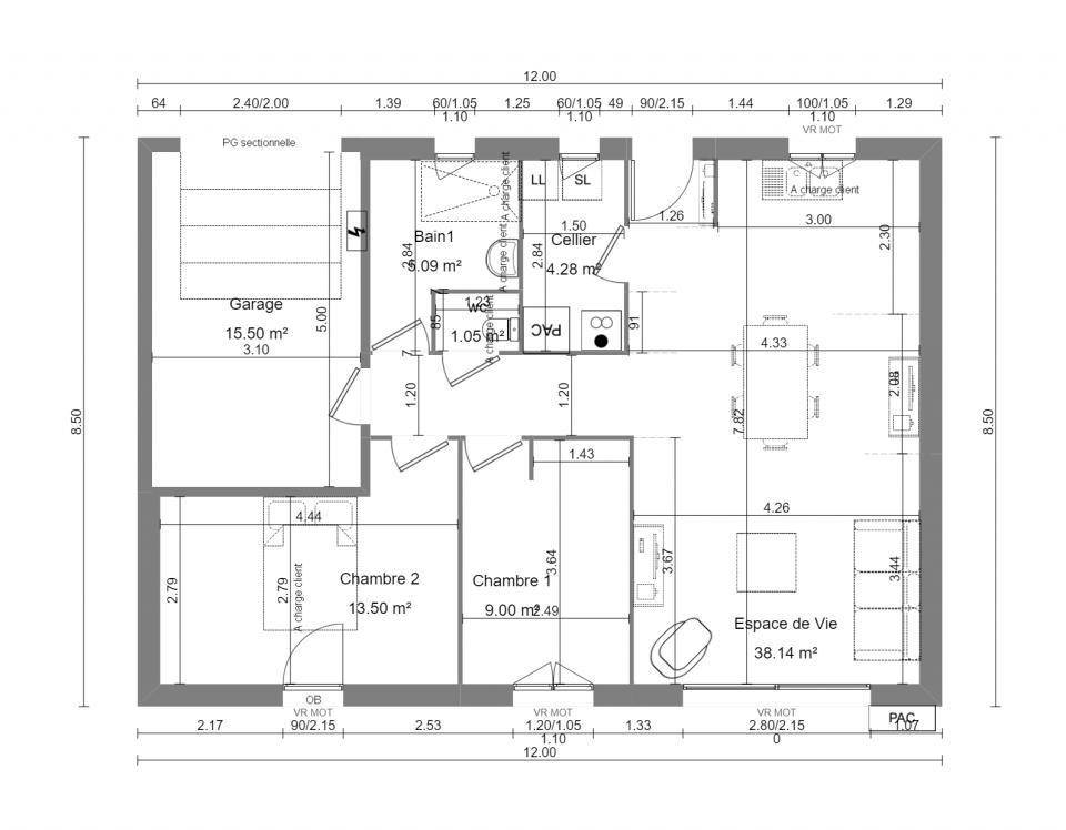 Programme terrain + maison à Thue et Mue en Calvados (14) de 70 m² à vendre au prix de 210500€ - 3