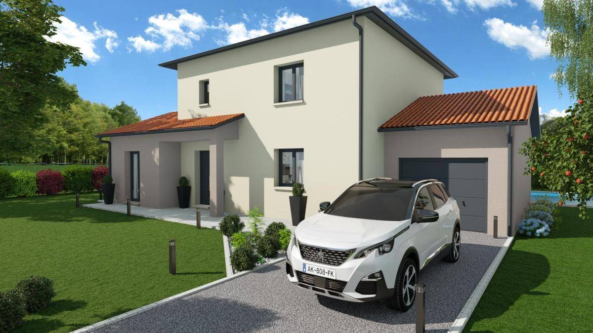 Programme terrain + maison à Montmerle-sur-Saône en Ain (01) de 120 m² à vendre au prix de 475000€ - 1